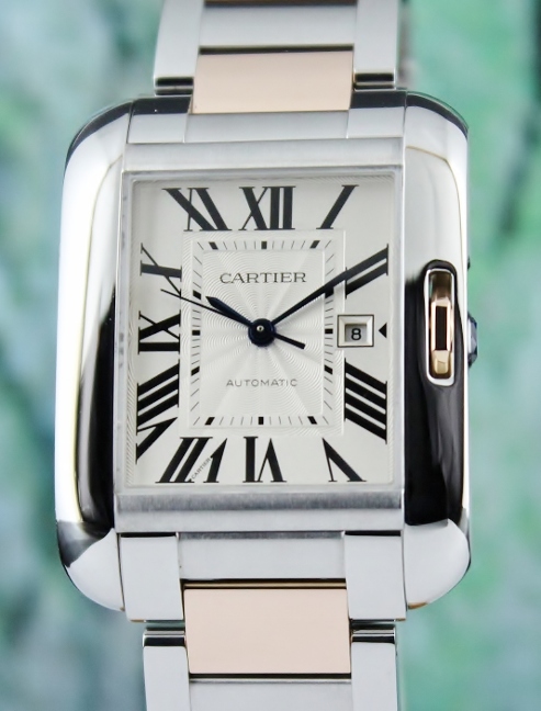 (image for) Cartier Tank Angalise Xl 18K Rose Gold & Stainless Steel Automatic Watch / W5310006